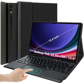 Keyboard Case for Samsung Galaxy Tab S9 FE+/S9+ 2023/S8+ 2022/S7 FE 2021/S7+ 2020 12.4-inch, Detachable Multi-touch Trackpad Keyboard for Galaxy 12.4 inch with S Pen Holder, Ultra-Thin Magnetic Case in Saudi Arabia