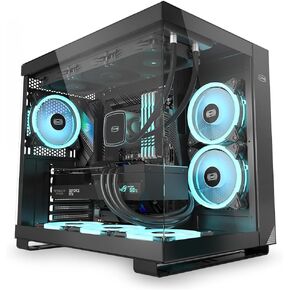 PCCOOLER CPS - C3 T500 ARGB Black - Mid Tower - Gaming Desktop Case with 6 ARGB Fans - ATX/M-ATX/ITX - 270 Column Free Panoramic View - 360MM Radiator & 400MM GPU Support (C3-T500BKD6-GL)