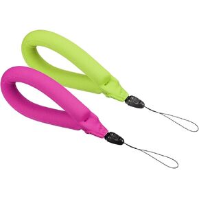 PATIKIL Floating Wrist Straps, 2Pcs Neoprene Waterproof Lightweight 250g Buoyancy Wristband Strap for Underwater Camera Swimming Snorkeling, Pink, Green