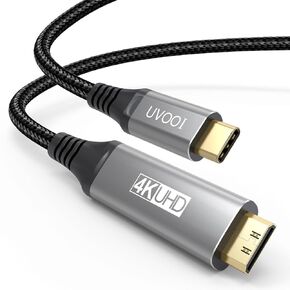 كابل USB C إلى Mini HDMI بطول 3 أقدام، سلك 4K USB من النوع C إلى Mini HDMI 2.0 عالي السرعة (4K@30 هرتز، 2K@60 هرتز، 1080P، HDR، ثلاثي الأبعاد، ARC) للشاشة المحمولة، MacBook، الكمبيوتر المحمول، iPhone 15/Pro/ ماكس، جالاكسي 24/23، آيباد برو in Kuwait