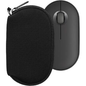 kwmobile Neoprene Case Compatible with Logitech Pebble Mouse 2 M350s / M350 - Case for Mouse Soft Pouch Carry Bag - Black