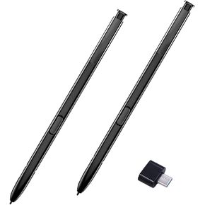 2 Pcs Note 8 S Pen for Samsung Galaxy Note 8 Stylus Pen Replacement Galaxy Note 8 S Pen Replacement Galaxy Note8 N950 N950F N950FD Stylus (Black) Type-C Convertor
