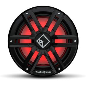 Rockford Fosgate M2D4-12SB Color Optix 12" DVC 4-Ohm Multicolor LED Lighted Marine Subwoofer for Sealed Enclosure - Black/Stainless