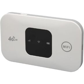 4G Router, MF800 EU Car Mobile Hotspot Portable 4G LTE Modem Router with SIM Card Slot Support 10 Devices, LTE Router with LED Screen Display and 2100mAh Battery