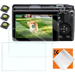 K&F Concept [3pcs Screen Protector for Ricoh GR III Camera & Hot Shoe Cover, Ultra Clear Tempered Glass Screen Protector, Anti Scratch Bubble Free Ultra Resistant