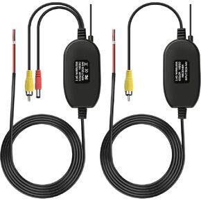 MEIRIYFA Car 2.4G Wireless Color Video Transmitter and Receiver for Vehicle Backup Camera/Front Car Camera 2.4Ghz Wireless RCA Video receiver/transmitter for Car Parking Monitor Rear View Camera