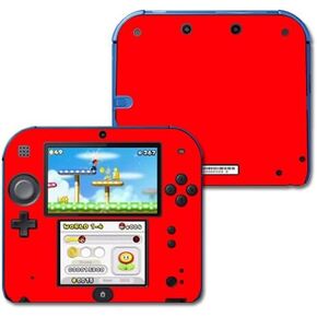 MightySkins Skin Compatible with Nintendo 2DS - Solid Red | Protective, Durable, and Unique Vinyl Decal wrap Cover | Easy to Apply, Remove, and Change Styles | Made in The USA