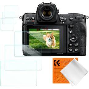 K&F Concept [3pcs Screen Protector for Nikon Z9 Z8 Camera & Hot Shoe Cover, Ultra Clear Tempered Glass Screen Protector + Top Screen Protector, Anti Scratch Bubble Free Ultra Resistant