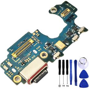 Galaxy Z Flip 3 USB Charging Port Flex Cable Replacement F711U USB Type-C Charger Dock Board Flex Connector for Samsung Galaxy Z Flip 3 Charger Port Flex Cable F711 Port Repair Part with Repair Tools