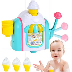 Bath Bubble Machine,Bath Toys for Toddlers,Ice Creams Maker Bubble Machine Bath Toys Bubble Pretend Cake Play Set Water Bathtub Toys,Toy for 3 4 5 6 7 8 Years Old Boys Girls Christmas Birthday Gifts