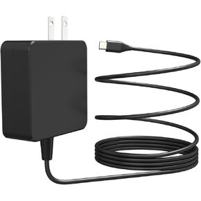 65W USB C Laptop Charger, Universal 65 Watt USB C Chromebook Charger for Lenovo, Steam Steak Deck, Dell, Samsung, Mac Book Pro, HP, DJI, LG Gram, ASUS and Smart Phone Type C AC Power Adapter USB-C