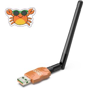 Class 1 Long Range Bluetooth Adapter for PC, QGOO USB Bluetooth Adapter for PC 5.3+EDR, Bluetooth Dongle Bluetooth Receiver Support Windows10/8.1/8/7（orange-220）