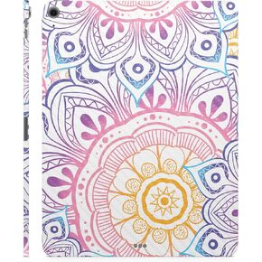 Carbon Fiber Skin Compatible with Apple iPad Air 13 (M2) 2024 - Vibrant Mandala - Premium 3M Vinyl Protective Decal Cover - Easy to Apply | Crafted in The USA by MightySkins
