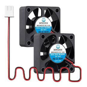WINSINN DC 50mm Fan 24V 5015 Dual Ball Bearing Brushless Cooling 50x15mm 2PIN (Pack of 2Pcs)