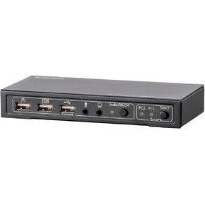 Monoprice 4K 2x1 HDMI 1.4 & USB 2.0 KVM Switch, includes USB 2.0 Data Connection with Over Current Detection and Protection