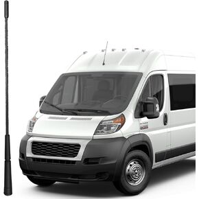 13 Inch Replacement Antenna Mast for RAM ProMaster 1500 2500 3500 (2014-2024), RAM ProMaster City (2015-2022), RAM ProMaster Flexible Rubber Antenna, Black