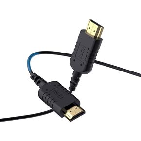 FEELWORLD Ultra Thin 4K HDMI to HDMI Cable 1.5FT, 2.5mm Slim HDMI 2.0 Cable, Support High Speed 4K@60Hz 2160p 1080p 18gbps 3D HDR for Camera, Camcorder, Monitor, Gimbal