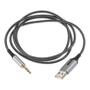 MECCANIXITY USB Male to 3.5mm Male TRS Headphone Audio Adapter Aux Stereo Jack to USB 2.0 Charge Cable 3.3ft for Microphone Phone Laptop Speaker MP4