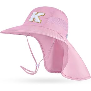Kids Sun Hat for Girls UV Protection Toddler Beach Bucket Hats Adjustable Summer Fishing Hat with Neck Flap for Kid 2-8 Years in Saudi Arabia