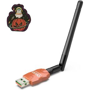 Class 1 Long Range Bluetooth Adapter for PC, QGOO USB Bluetooth Adapter for PC 5.3+EDR, Bluetooth Dongle Bluetooth Receiver Support Windows10/8.1/8/7（orange-162）