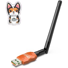 Class 1 Long Range Bluetooth Adapter for PC, QGOO USB Bluetooth Adapter for PC 5.3+EDR, Bluetooth Dongle Bluetooth Receiver Support Windows10/8.1/8/7（orange-101）