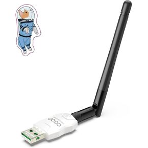 محول بلوتوث طويل المدى من الفئة 1 للكمبيوتر الشخصي، محول بلوتوث USB QGOO للكمبيوتر الشخصي 5.3+EDR، جهاز استقبال بلوتوث دونجل يدعم Windows10/8.1/8/7 (أبيض-062)
