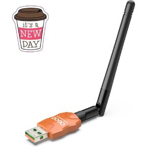 Class 1 Long Range Bluetooth Adapter for PC, QGOO USB Bluetooth Adapter for PC 5.3+EDR, Bluetooth Dongle Bluetooth Receiver Support Windows10/8.1/8/7（orange-176）