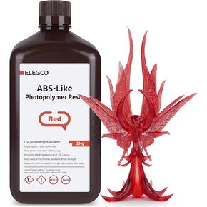 ELEGOO ABS-Like Clear Blue 1000G راتنج الطابعة ثلاثية الأبعاد، 405 نانومتر معالج بالأشعة فوق البنفسجية LCD راتنج عالي الدقة سريع المعالجة غير هش راتنج فوتوبوليمر قياسي لطباعة LCD ثلاثية الأبعاد
