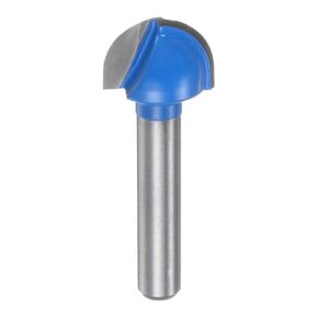 Router Bit Core Box 1/4 Shank 5/8 Inch Cutting Dia. Round Nose Router Bit 2 Flutes Carbide Cove Box Cutter for Carpentry Woodworking Milling Cutter Tool