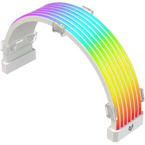 Power Supply Sleeved Cable, ARGB GPU Power Supply Cable, Customization 24 Pin ATX RGB Cable Extension Kit, 5V 3Pin Synchronized PSU Cable for RGB Software in Saudi Arabia