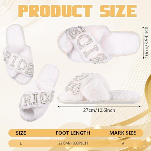 تشتمل مجموعة هدايا Bride To Be على شباشب ناعمة من حجر الراين وحروف BRIDE Bride وحقيبة مكياج العروس الشفافة ونظارات شمسية على شكل قلب أبيض لأحذية يوم الزفاف، وهدايا حفل الزفاف، وهدية العازبة in Kuwait