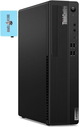 كمبيوتر مكتبي للأعمال Lenovo Thinkcentre SFF M80S (Intel i7-10700، ذاكرة وصول عشوائي 16 جيجابايت، WiFi 6، بلوتوث 5.1، RJ-45، 4 منافذ عرض، Win 10 Pro) مع موسع منفذ USB DKZ Hub in Kuwait