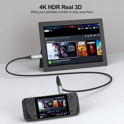 كابل USB C إلى Mini HDMI بطول 3 أقدام، سلك 4K USB من النوع C إلى Mini HDMI 2.0 عالي السرعة (4K@30 هرتز، 2K@60 هرتز، 1080P، HDR، ثلاثي الأبعاد، ARC) للشاشة المحمولة، MacBook، الكمبيوتر المحمول، iPhone 15/Pro/ ماكس، جالاكسي 24/23، آيباد برو in Kuwait