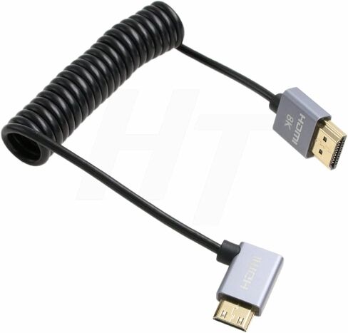 Mini HDMI to HDMI 8K 4K60p Cable for Canon EOS R RP XA70 6D Mark II 5D Mark IV Camera ATOMOS Ninja V SmallHD Ultra Monitor, Rigth Angle Type A C HDMI 2.1 Red 50cm in Saudi Arabia