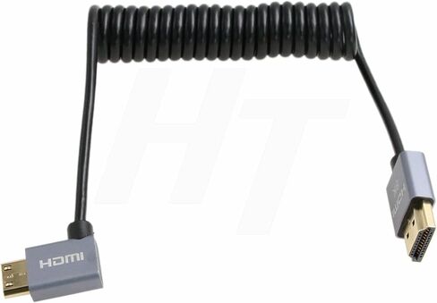 Mini HDMI to HDMI 8K 4K60p Cable for Canon EOS R RP XA70 6D Mark II 5D Mark IV Camera ATOMOS Ninja V SmallHD Ultra Monitor, Rigth Angle Type A C HDMI 2.1 Red 50cm in Saudi Arabia