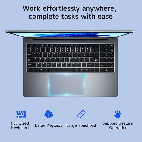 Bmax 15.6 بوصة كمبيوتر محمول، 16 جيجابايت رام 512 جيجابايت SSD، معالج Intel N95 رباعي النواة (يصل إلى 3.4 جيجا هرتز)، شاشة 15.6 بوصة FHD IPS، كمبيوتر محمول Window 11، HDMI، WiFi 5، BT 5.0، USB3.0، عمر بطارية طويل، خفيف ورقيق كمبيوتر محمول للألعاب in Kuwait
