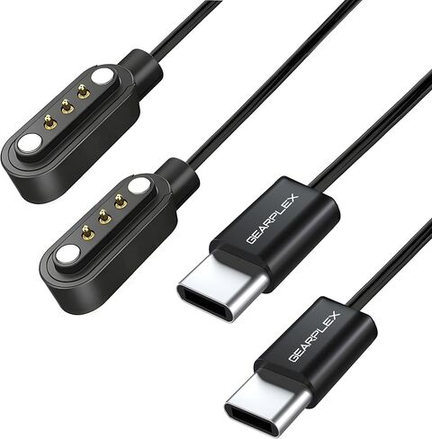 كابل شحن مغناطيسي للساعة الذكية متوافق مع ساعات أبل وسامسونج واللياقة البدنية، شحن سريع مع وصلات ثلاثية الدبوس، USB من النوع C، 5.0 ملم in Kuwait