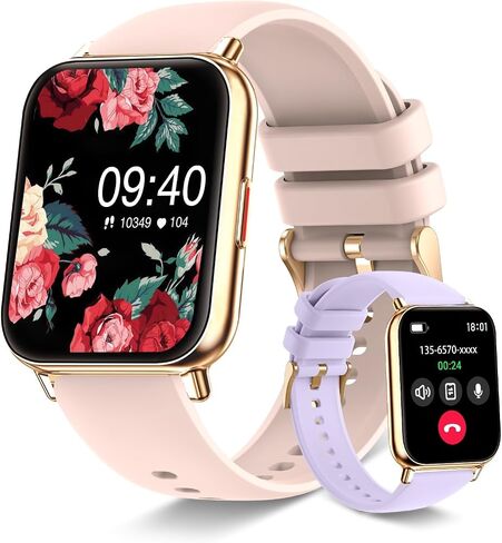 Smart Watch for Women,1.85"HD Smartwatch for Android & iPhone with 100 Sport modes,Fitness Watch with Bluetooth Call (Answer/Make), Fitness Tracker Heart Rate Sleep Monitor,Waterproof Women's Watch in Saudi Arabia