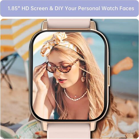 Smart Watch for Women,1.85"HD Smartwatch for Android & iPhone with 100 Sport modes,Fitness Watch with Bluetooth Call (Answer/Make), Fitness Tracker Heart Rate Sleep Monitor,Waterproof Women's Watch in Saudi Arabia