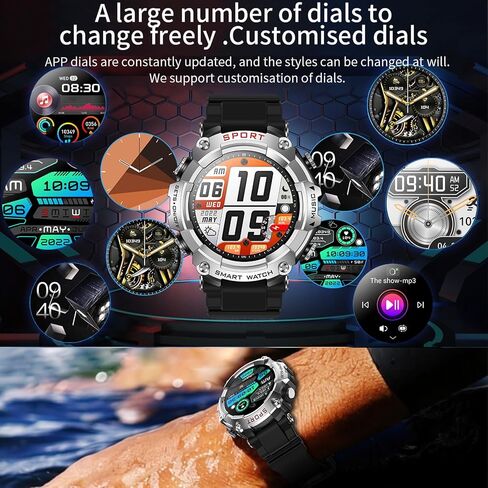 Smart Watch with Earbuds, 1.52-inch AMDLED Screen, 8763EW Chip, Sport Watch, Bluetooth Message Notification, Answer/Dial Calls, Spanish Language Support in Saudi Arabia
