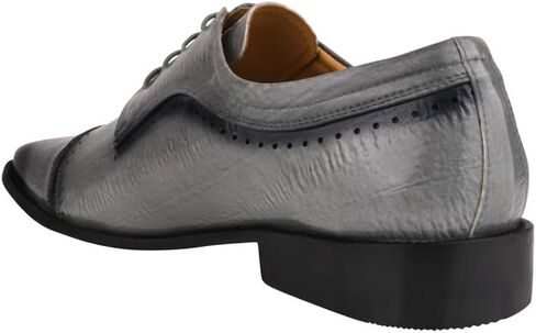 LIBERTYZENO Mens Animal Print Genuine Leather Lace Up Oxford Dress Shoes in Kuwait