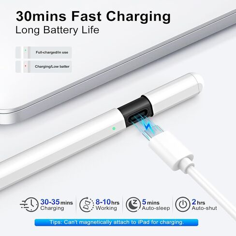 TiMOVO Stylus Pen for iPad, Apple Pencil USB-C with Palm Rejection, 30mins Fast Charge Apple Pen 1st 2nd Generation for iPad Pro 11&12.9, iPad 10/9/8/7/6, iPad Air 3/4/5, iPad Mini 5/6,Gradient Orange in Saudi Arabia