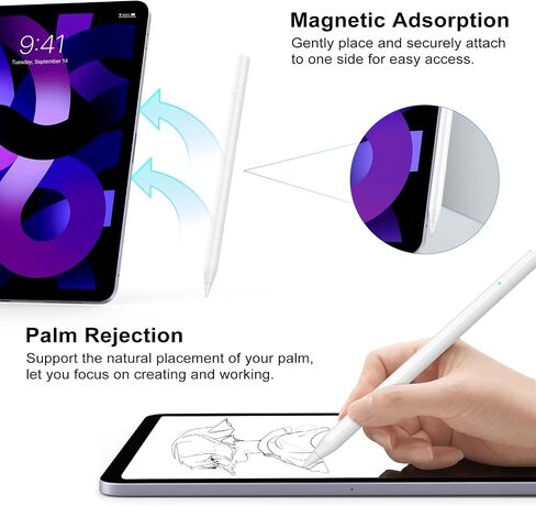 TiMOVO Stylus Pen for iPad, Apple Pencil USB-C with Palm Rejection, 30mins Fast Charge Apple Pen 1st 2nd Generation for iPad Pro 11&12.9, iPad 10/9/8/7/6, iPad Air 3/4/5, iPad Mini 5/6,Gradient Orange in Saudi Arabia