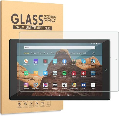 2-Pack Tempered Glass Screen Protector for Amazon Fire HD 10 Tablet 10.1" (7th / 9th Generation, 2017/2019 Release), Tempered Glass Film,Not fit Fire HD 10 2021 Version in Saudi Arabia