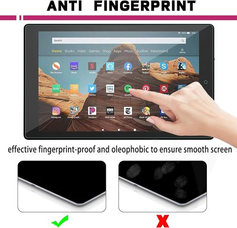 2-Pack Tempered Glass Screen Protector for Amazon Fire HD 10 Tablet 10.1" (7th / 9th Generation, 2017/2019 Release), Tempered Glass Film,Not fit Fire HD 10 2021 Version in Saudi Arabia