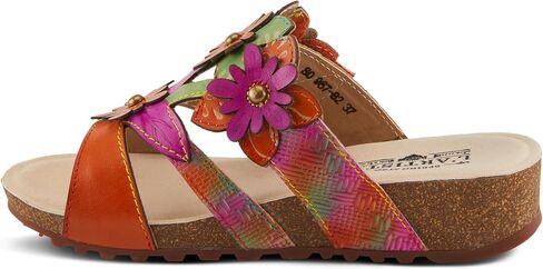 Spring Step L'Artiste Women's LAVONDA - Hand-Painted Floral Sandals with Padded Footbed in Saudi Arabia