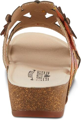 Spring Step L'Artiste Women's LAVONDA - Hand-Painted Floral Sandals with Padded Footbed in Saudi Arabia