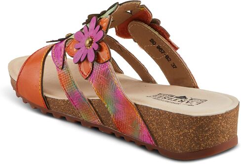 Spring Step L'Artiste Women's LAVONDA - Hand-Painted Floral Sandals with Padded Footbed in Saudi Arabia