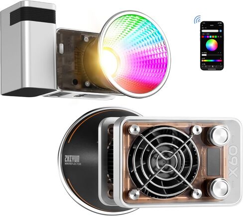 ZHIYUN Molus X60 RGB COB LED Video Light, Portable Photography Lighting, ZY Vega APP Control (X60 RGB Standad) in Saudi Arabia