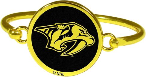 Siskiyou NHL Unisex Gold Tone Bangle Bracelet in Saudi Arabia